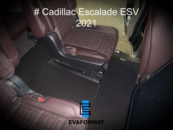  EVA коврик для CADILLAC ESCALADE ESV 5 2020-2022 (7 мест, капитанские кресла) Еvaformat водительский, 1 шт 