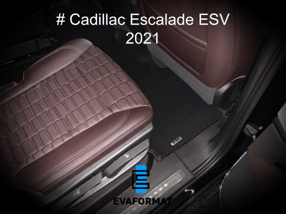 EVA коврики для CADILLAC ESCALADE ESV 5 2020-2022 (7 мест, капитанские кресла) Evaformat передние, 2 шт  