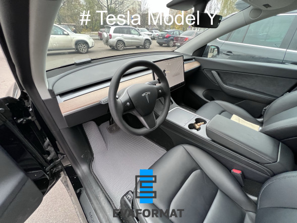 ЕВА коврики для TESLA MODEL Y комплект в салон, 3 шт 
