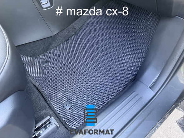 ЕВА коврики для MAZDA CX-8 (2022-2024) 1 пок. рестайлинг (ЛЕВЫЙ РУЛЬ), комплект в салон, 5 шт
