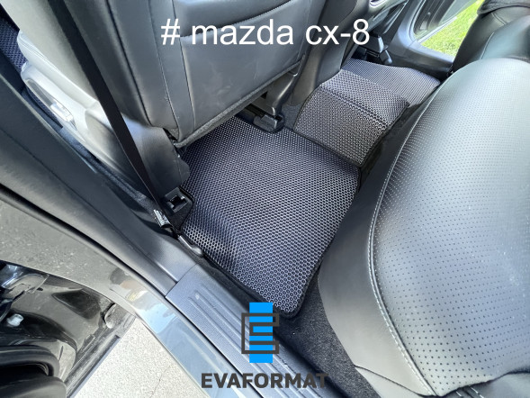 ЕВА коврики для MAZDA CX-8 (2022-2024) 1 пок. рестайлинг (ЛЕВЫЙ РУЛЬ), комплект в салон, 5 шт